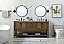 Modern Fitting 72" Double Bathroom Vanity in Driftwood Finish
