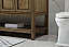 Modern Fitting 72" Double Bathroom Vanity in Driftwood Finish