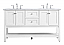 Modern Fitting 60" Double Bathroom Vanity set in White
