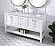 Modern Fitting 60" Double Bathroom Vanity set in White