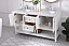 Modern Fitting 60" Double Bathroom Vanity set in White