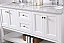 Modern Fitting 60" Double Bathroom Vanity set in White