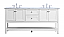 Modern Fitting 72" Double Sink Bathroom Vanity set in White