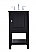 Modern Fitting 19" Single Bathroom Vanity in Black Finish