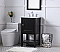 Modern Fitting 19" Single Bathroom Vanity in Black Finish