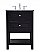 Modern Fitting 24" Single Bathroom Vanity in Black Finish