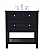 Modern Fitting 30" Single Bathroom Vanity in Black Finish