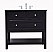 Modern Fitting 36" Single Bathroom Vanity in Black Finish