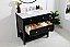 Modern Fitting 36" Single Bathroom Vanity in Black Finish