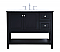 Modern Fitting 42" Single Bathroom Vanity in Black Finish