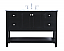 Modern Fitting 48" Single Bathroom Vanity in Black Finish