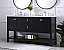 Modern Fitting 60" Double Sink Bathroom Vanity Set in Black