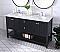Modern Fitting 60" Double Sink Bathroom Vanity Set in Black