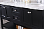 Modern Fitting 60" Double Sink Bathroom Vanity Set in Black