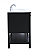 Modern Fitting 60" Double Sink Bathroom Vanity Set in Black