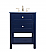 Modern Fitting 24" Single Bathroom Vanity in Blue
