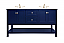 Modern Fitting 60" Double Bathroom Vanity in Blue
