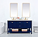 Modern Fitting 60" Double Bathroom Vanity in Blue