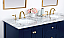 Modern Fitting 60" Double Bathroom Vanity in Blue