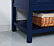 Modern Fitting 60" Double Bathroom Vanity in Blue