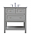 Modern Fitting 30" Single Bathroom Vanity in Grey