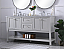  Modern Fitting 60" Double Sink Bathroom Vanity in Grey Finish