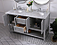  Modern Fitting 60" Double Sink Bathroom Vanity in Grey Finish