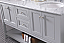  Modern Fitting 60" Double Sink Bathroom Vanity in Grey Finish