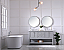  Modern Fitting 60" Double Sink Bathroom Vanity in Grey Finish