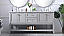 Modern Fitting 72 Double Sink Bathroom Vanity in Grey Finish