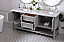 Modern Fitting 72 Double Sink Bathroom Vanity in Grey Finish