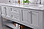 Modern Fitting 72 Double Sink Bathroom Vanity in Grey Finish