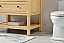 Modern Fitting 36" Single Bathroom Vanity in Natural Wood