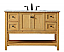 Modern Fitting 48" Single Bathroom Vanity in Natural Wood