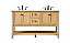 Modern Fitting 60" Double Bathroom Vanity in Natural Wood