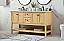Modern Fitting 60" Double Bathroom Vanity in Natural Wood