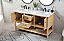 Modern Fitting 60" Double Bathroom Vanity in Natural Wood