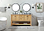 Modern Fitting 60" Double Bathroom Vanity in Natural Wood