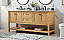 Modern Fitting 72" Double Bathroom Vanity in Natural Wood