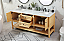 Modern Fitting 72" Double Bathroom Vanity in Natural Wood