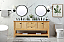 Modern Fitting 72" Double Bathroom Vanity in Natural Wood