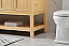 Modern Fitting 72" Double Bathroom Vanity in Natural Wood
