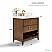 30" Bath Vanity Set in Chestnut Oak Finish with Alpine White Quartz Top
