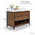42" Single Bathroom Vanity in Chestnut Oak Finish with White Quartz Top