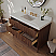 42" Single Bathroom Vanity in Chestnut Oak Finish with White Quartz Top