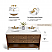 60" Double Bathroom Vanity in Chestnut Oak Finish with Alpine White Quartz Top