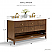 60" Double Bathroom Vanity in Chestnut Oak Finish with Alpine White Quartz Top