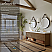 72" Double Bathroom Vanity in Chestnut Oak Finish with Alpine White Quartz Top