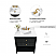30" Bath Vanity Set in Black Oak Finish with Alpine White Quartz Top