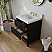 30" Bath Vanity Set in Black Oak Finish with Alpine White Quartz Top